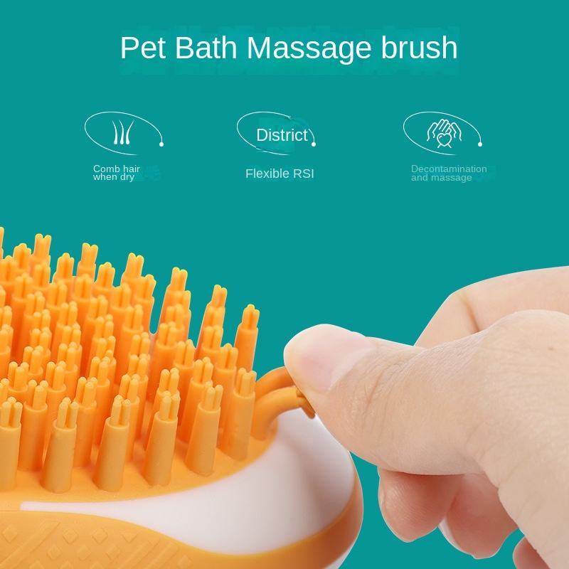 Pet Spa Massage Brush – 2‑in‑1 Bath & Gentle Groomer