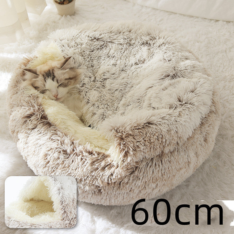 Cozy Nest 2‑in‑1 Winter Pet Bed