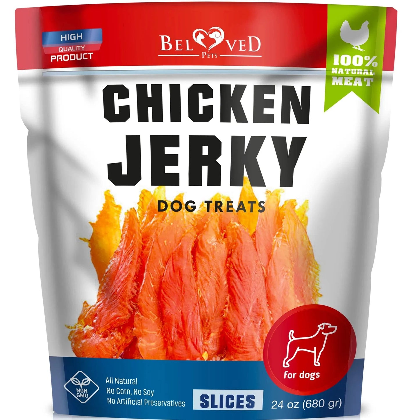 Human‑Grade Chicken Jerky Dog Treats – Grain‑Free, High‑Protein Training & Reward Strips