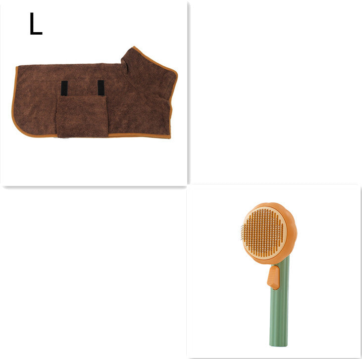 Gentle Self‑Cleaning Steel Wire Cat Brush — Comfort Grooming & Fur‑Free Home