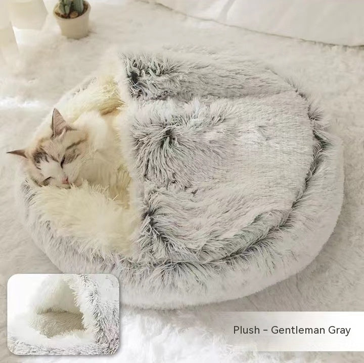 Cozy Nest 2‑in‑1 Winter Pet Bed