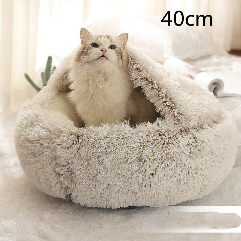 Cozy Nest 2‑in‑1 Winter Pet Bed