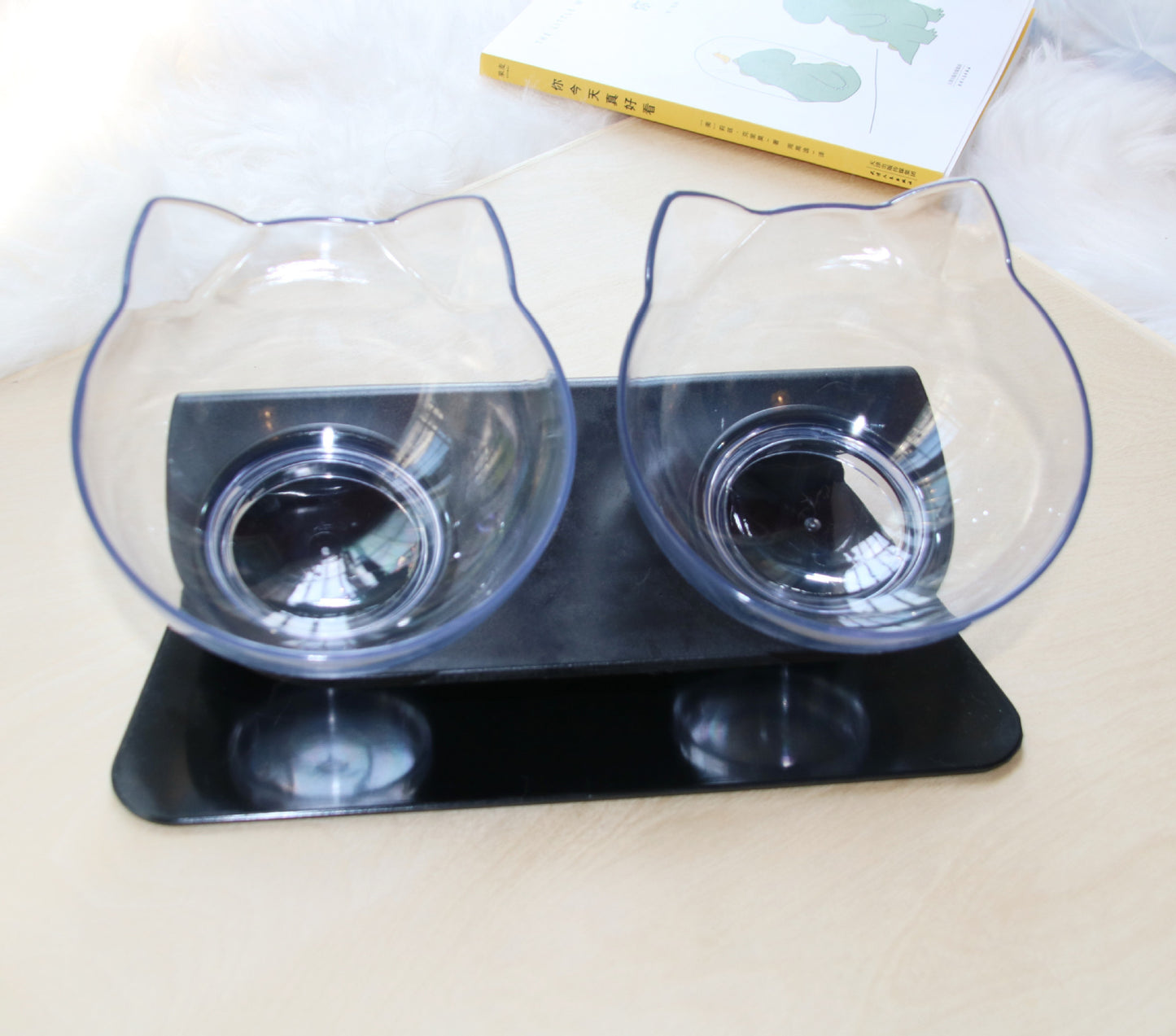 Ergonomic Double Tilted Cat Bowl – Neck‑Kind & Mess‑Smart Dual Feeder
