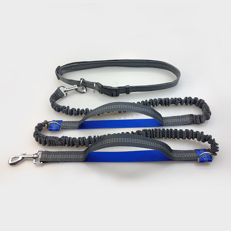 Pet Supplies Multi‑Function Reflective Elastic Dog Leash for Running & Pull Control