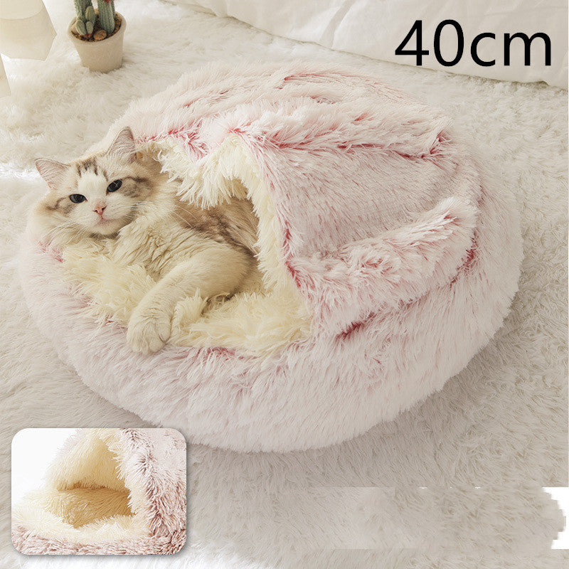 Cozy Nest 2‑in‑1 Winter Pet Bed