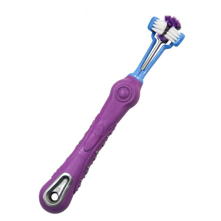 FreshPaw Triple‑Sided Dog Toothbrush – For Happier Pet Kisses