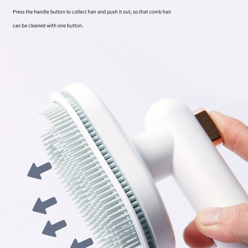 Self‑Cleaning Pet Hair Removal Comb – Gentle Grooming, No Mess!