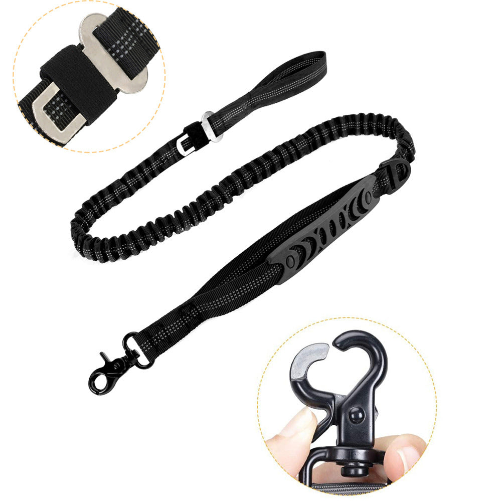 Multifunctional Shock‑Absorbing Dog Leash (4–6 ft) with Seatbelt Attachment