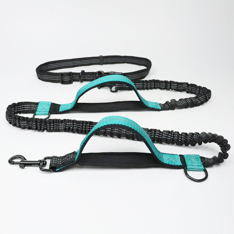 Pet Supplies Multi‑Function Reflective Elastic Dog Leash for Running & Pull Control
