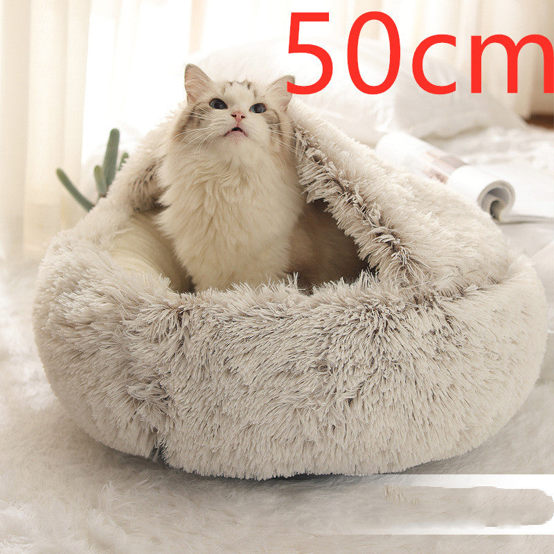 Cozy Nest 2‑in‑1 Winter Pet Bed
