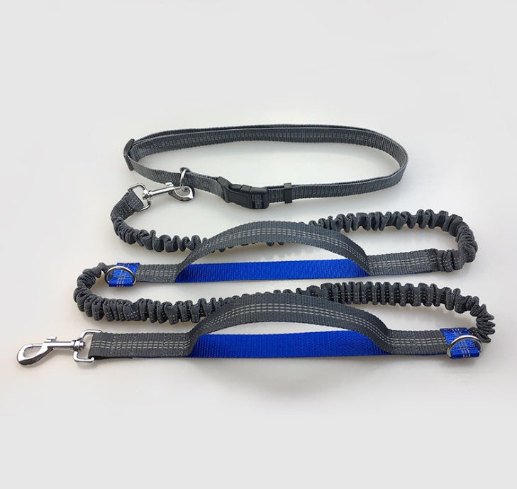 Pet Supplies Multi‑Function Reflective Elastic Dog Leash for Running & Pull Control