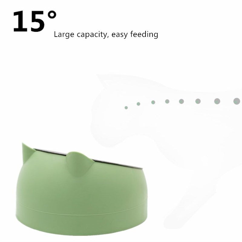 Cervical‑Support Oblique Cat Bowl — Healthy Mealtime for Your Pet