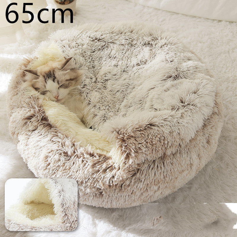 Cozy Nest 2‑in‑1 Winter Pet Bed