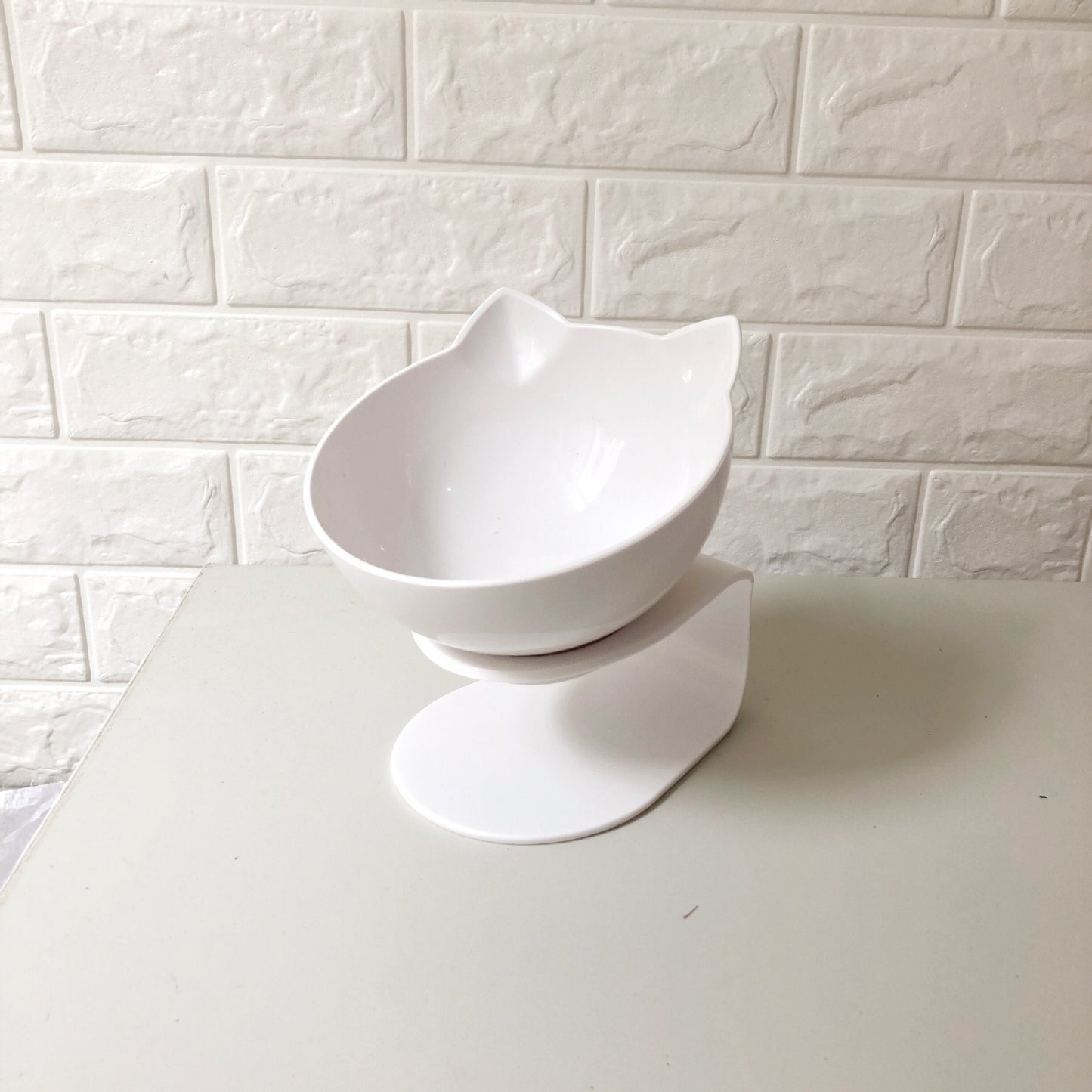 Inclined Transparent Cat‑Ear Bowl for Comfortable & Clean Eating