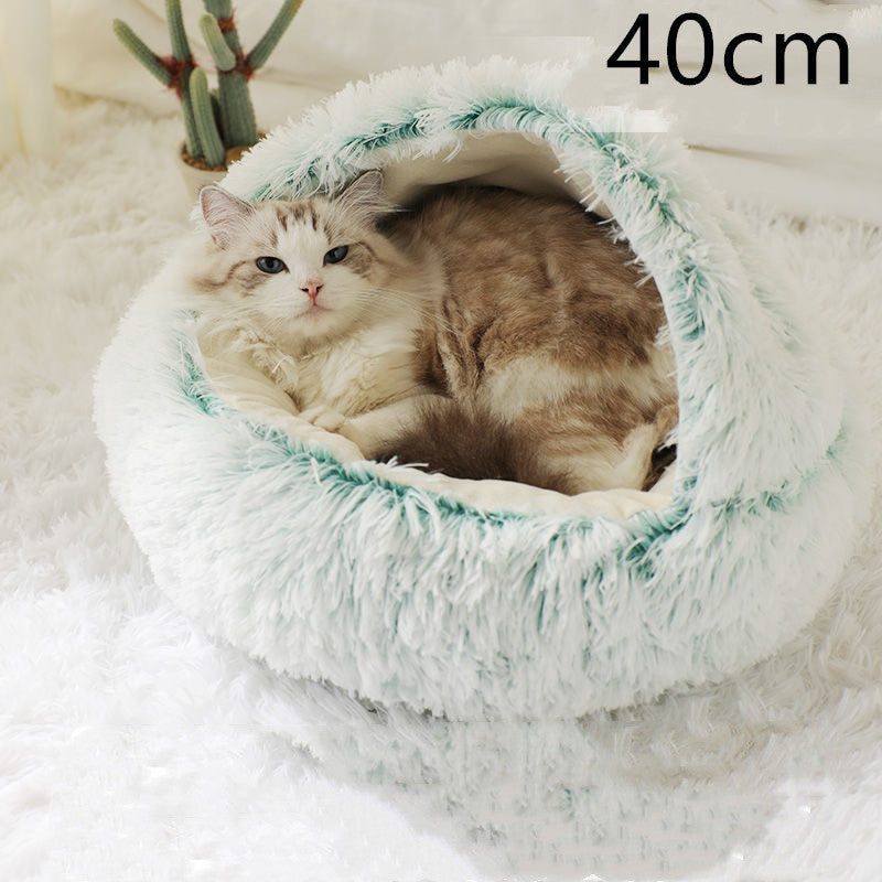 Cozy Nest 2‑in‑1 Winter Pet Bed