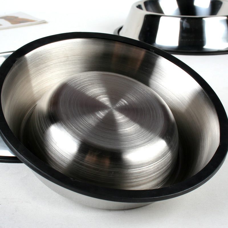 Classic Stainless Steel Pet Bowl – Non‑Slip & Durable