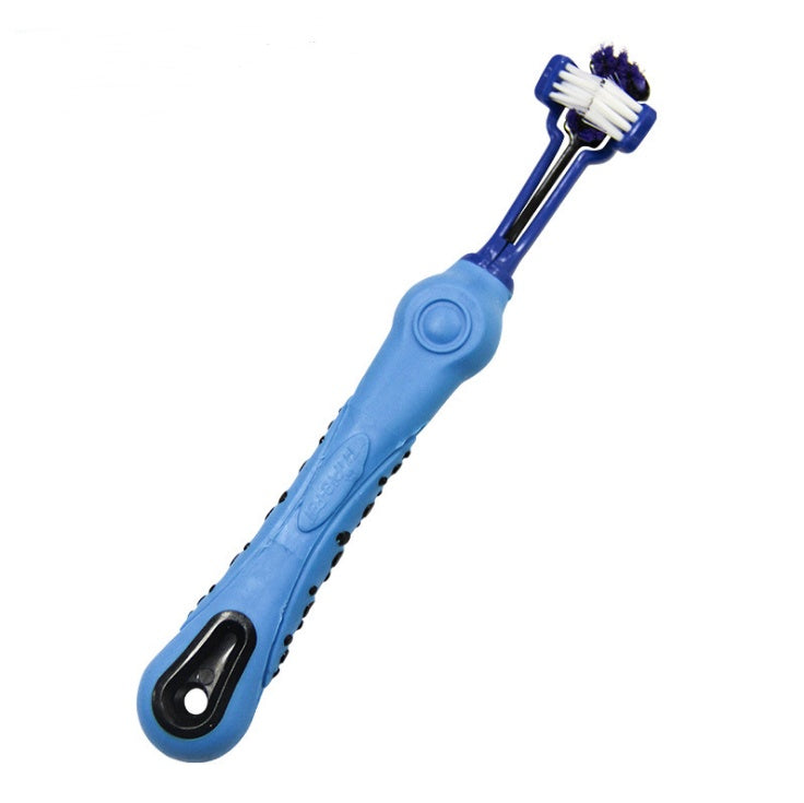 FreshPaw Triple‑Sided Dog Toothbrush – For Happier Pet Kisses