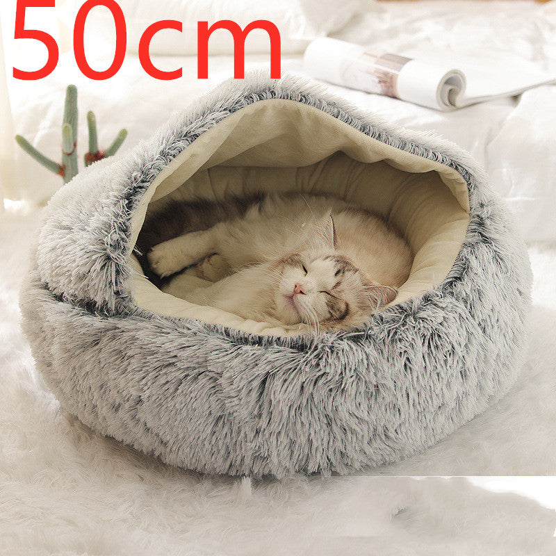 Cozy Nest 2‑in‑1 Winter Pet Bed
