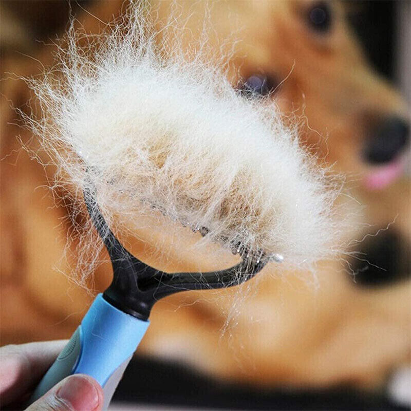 Dual‑Side Pet Grooming Rake – Gentle Deshedding & Dematting Tool for Dogs & Cats