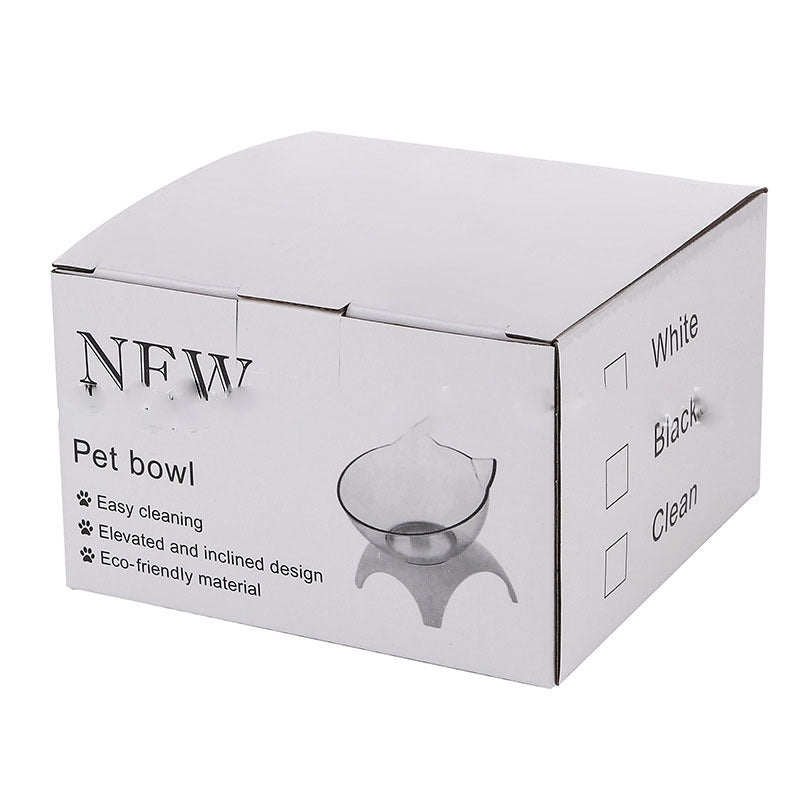Non‑Slip Double Cat & Dog Bowl with Raised Stand – Ergonomic 15° Tilt Feeding Station