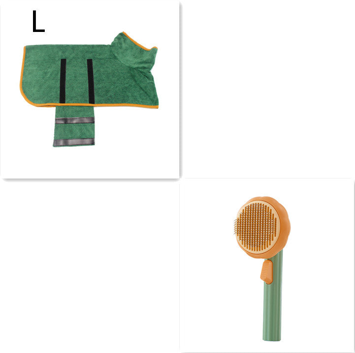 Gentle Self‑Cleaning Steel Wire Cat Brush — Comfort Grooming & Fur‑Free Home