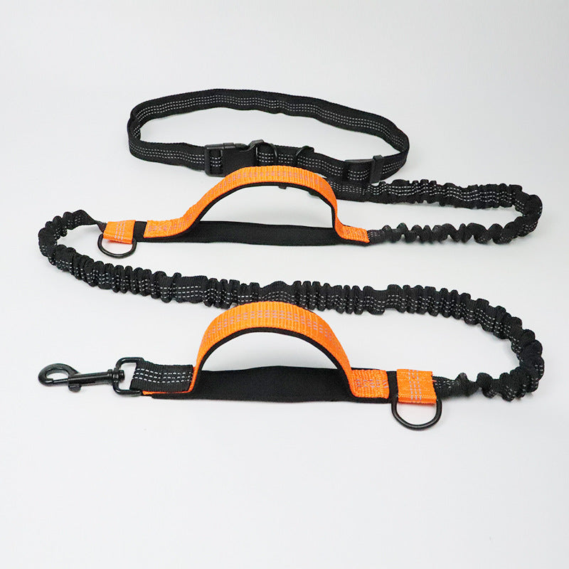 Pet Supplies Multi‑Function Reflective Elastic Dog Leash for Running & Pull Control