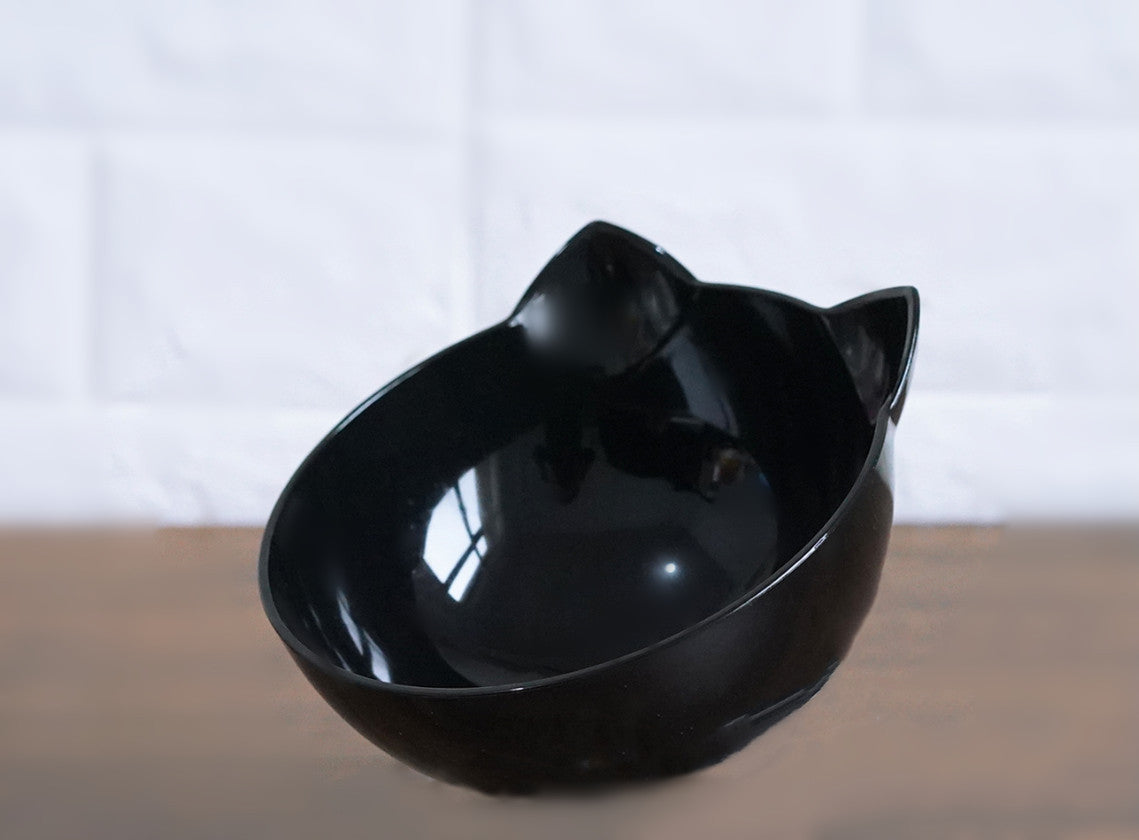 Inclined Transparent Cat‑Ear Bowl for Comfortable & Clean Eating