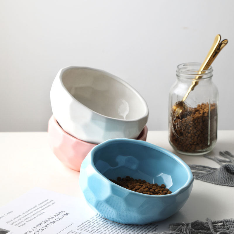 Oblique‑Mouth Pet Bowl — Neck‑Friendly, Spill‑Free Feeding for Cats & Dogs