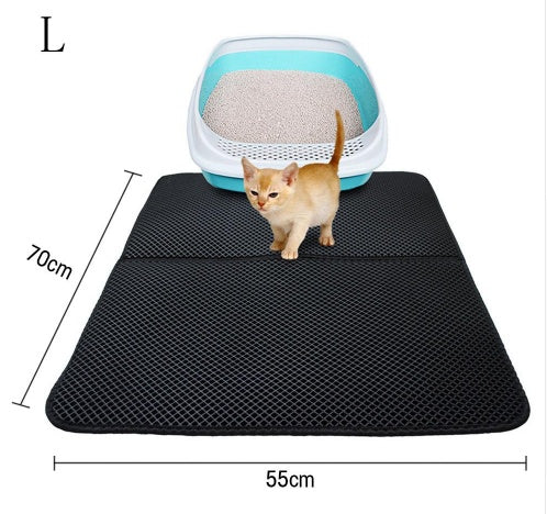 Double-Layer Cat Litter Mat – Keep Floors Clean & Paws Happy