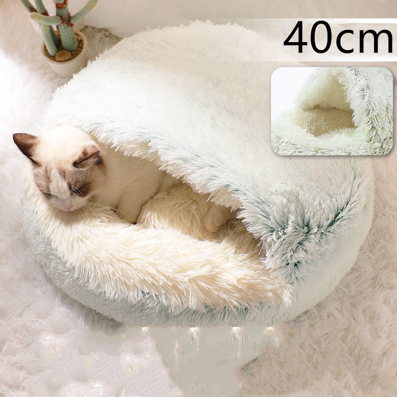 Cozy Nest 2‑in‑1 Winter Pet Bed