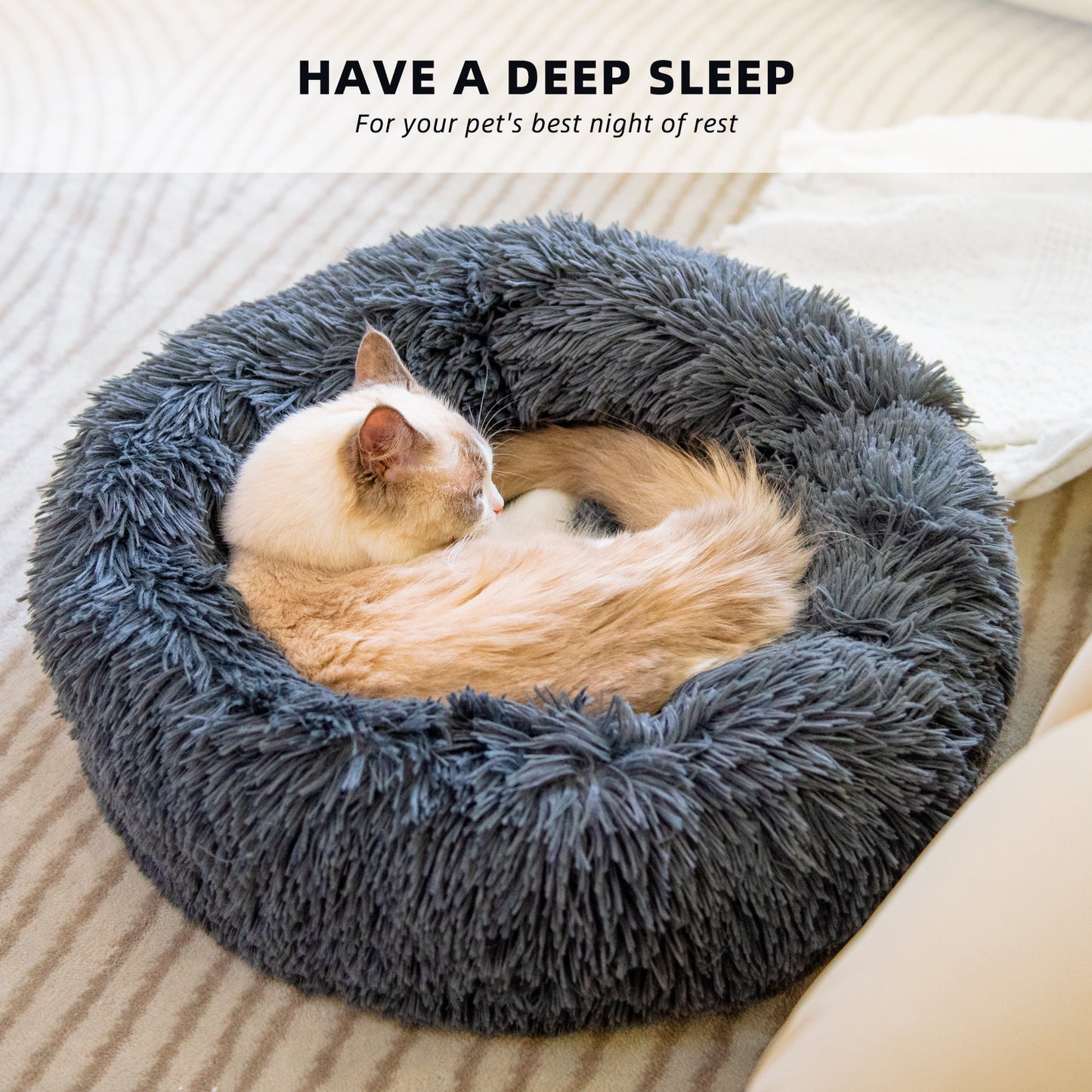 CozyNest 2‑in‑1 Winter Pet Bed