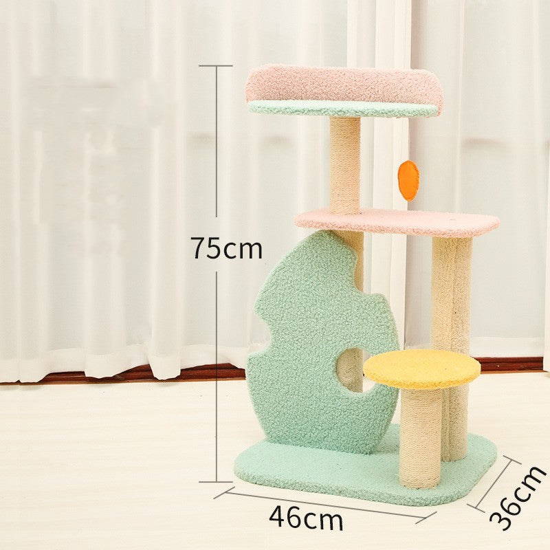 Large Vertical Sisal Cat Scratching Tower – Ultimate Stretch & Furniture Protector