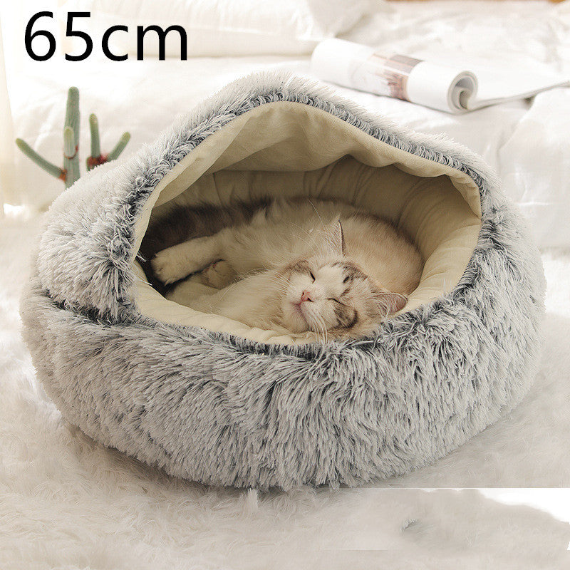 Cozy Nest 2‑in‑1 Winter Pet Bed