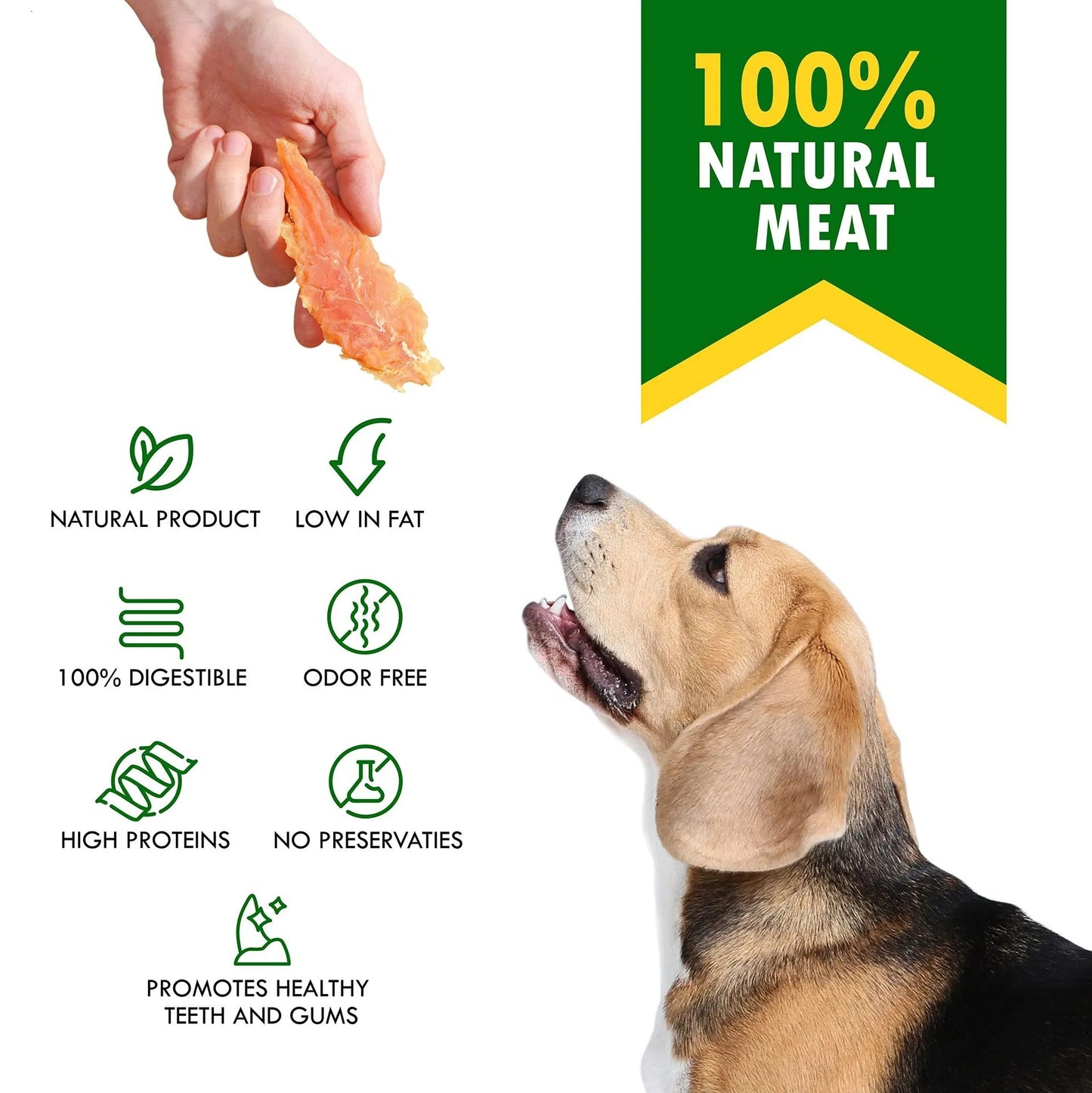 All‑Natural Chicken Jerky Dog Treats – Grain‑Free, High‑Protein Human‑Grade Chews