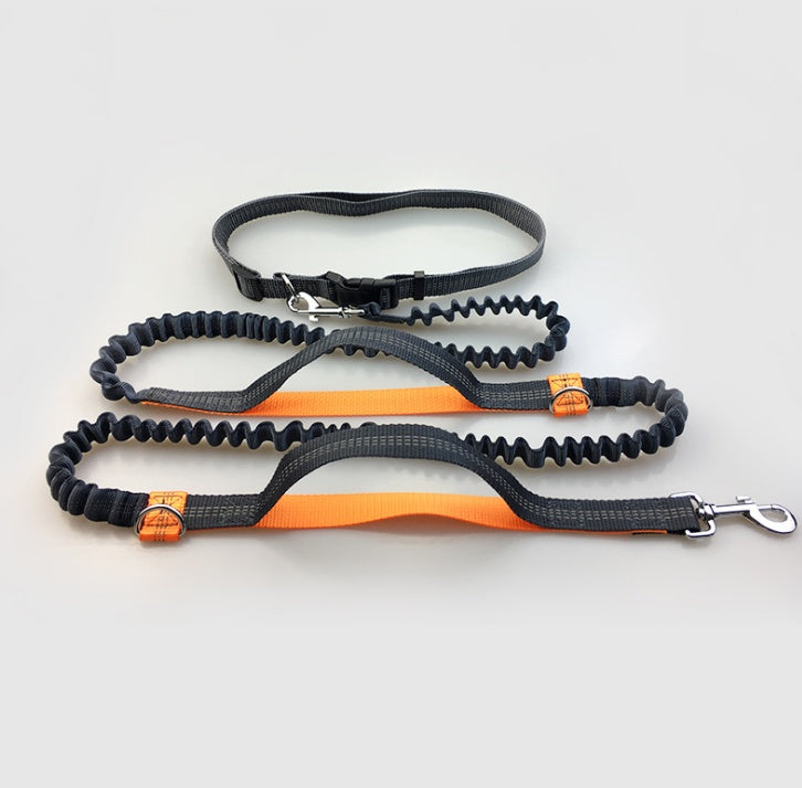 Pet Supplies Multi‑Function Reflective Elastic Dog Leash for Running & Pull Control