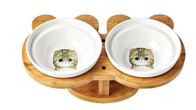 Elegant Ceramic Cat & Dog Bowl – Comfortable, Hygienic, Slip‑Resistant Feeding