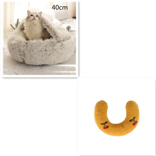 Cozy Nest 2‑in‑1 Winter Pet Bed