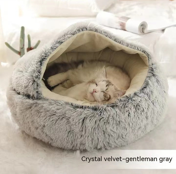Cozy Nest 2‑in‑1 Winter Pet Bed