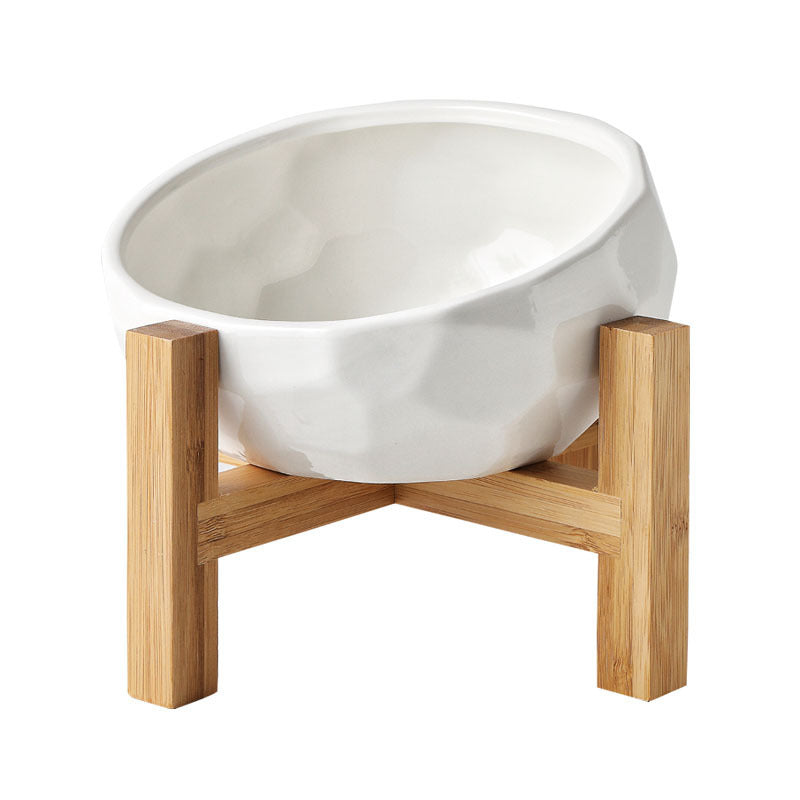 Oblique‑Mouth Pet Bowl — Neck‑Friendly, Spill‑Free Feeding for Cats & Dogs