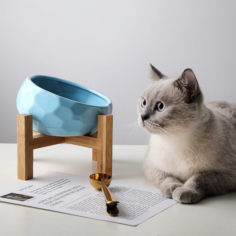 Oblique‑Mouth Pet Bowl — Neck‑Friendly, Spill‑Free Feeding for Cats & Dogs
