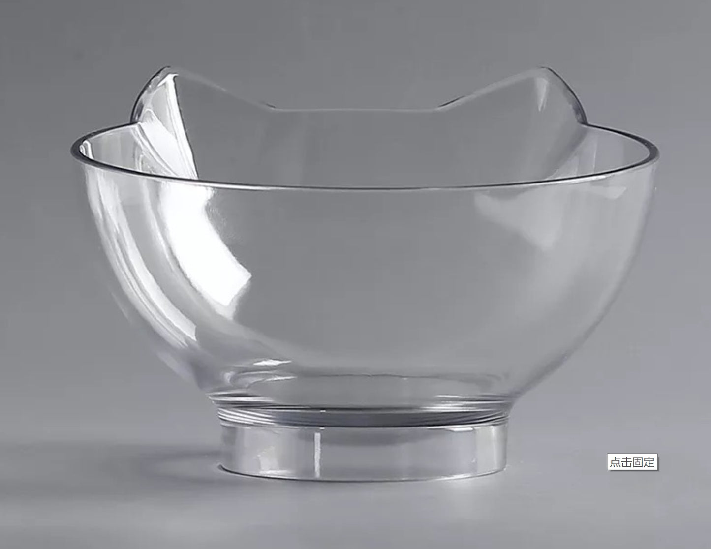 Inclined Transparent Cat‑Ear Bowl for Comfortable & Clean Eating