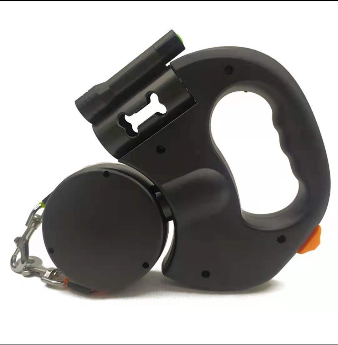 Retractable Reflective Dual Leash with LED Lights – Walk Two Small Dogs Stress‑Free
