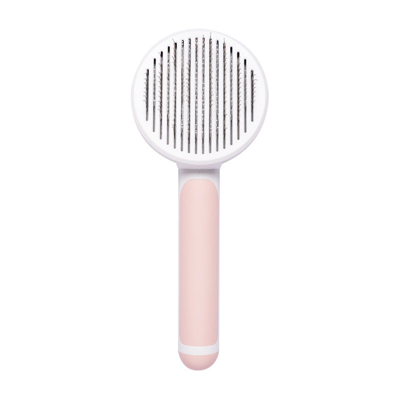 Gentle Self‑Cleaning Steel Wire Cat Brush — Comfort Grooming & Fur‑Free Home