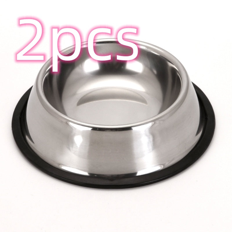 Classic Stainless Steel Pet Bowl – Non‑Slip & Durable
