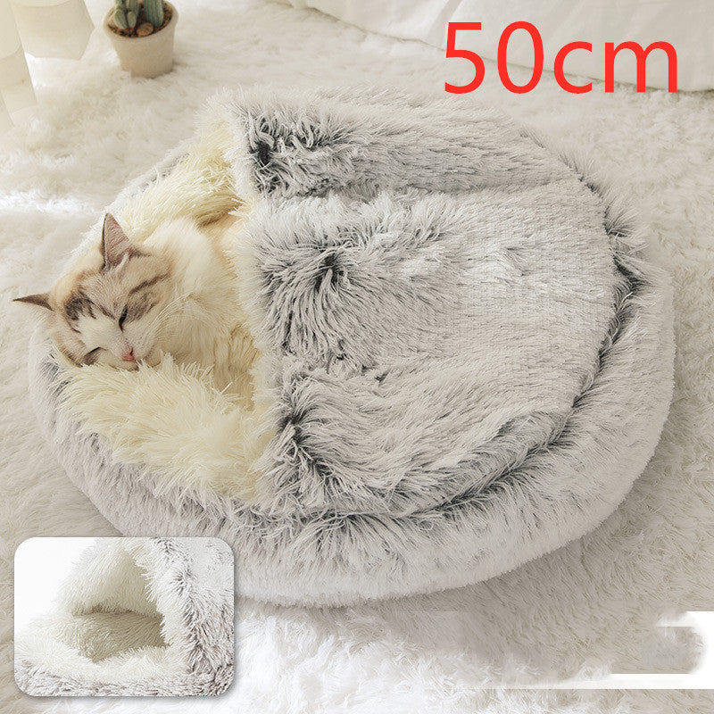 Cozy Nest 2‑in‑1 Winter Pet Bed