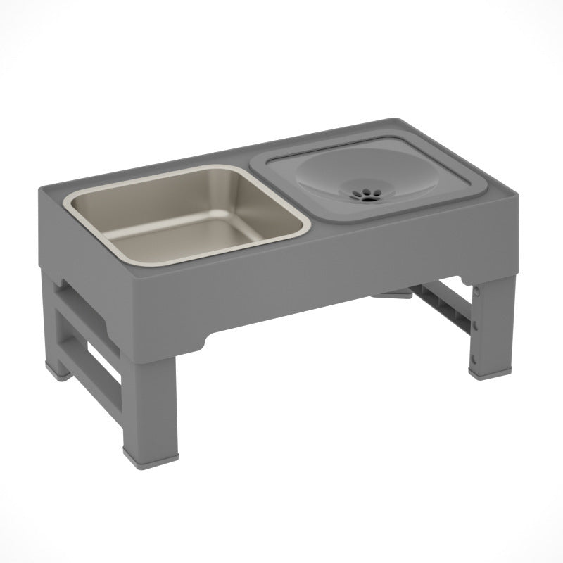 Elevated Dog Feeder with Double Stainless Steel Bowls