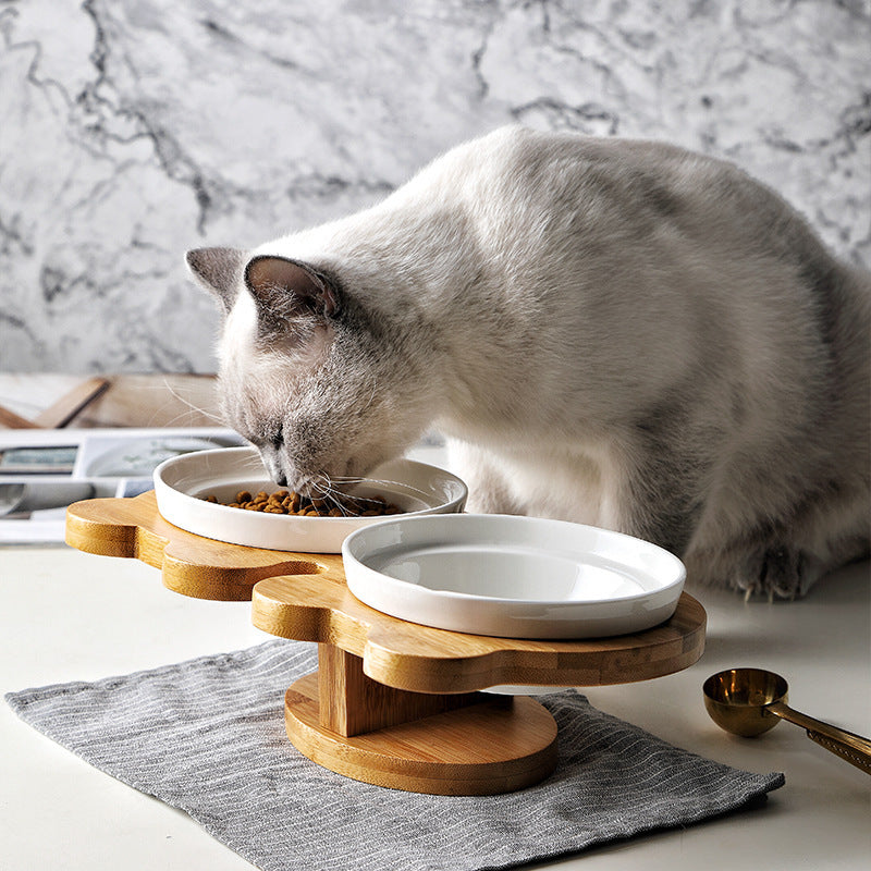 Elegant Ceramic Cat & Dog Bowl – Comfortable, Hygienic, Slip‑Resistant Feeding