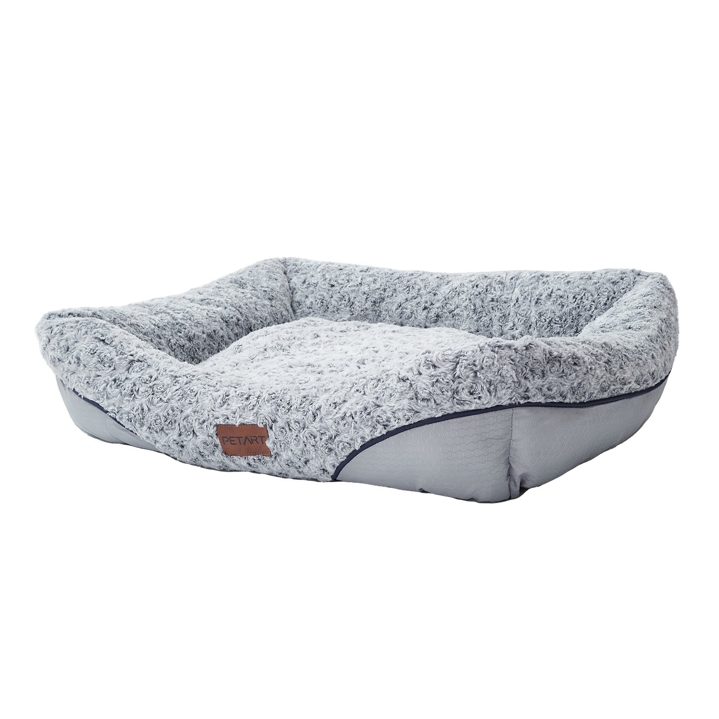 Swirl Rose Velvet Calming Dog Bed – Pure Comfort, Happy Pets