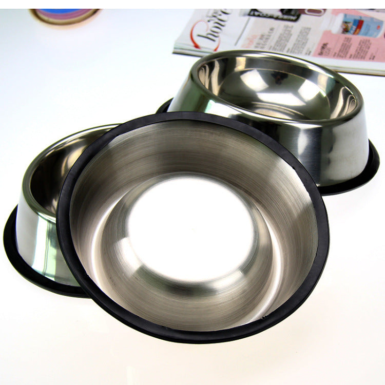 Classic Stainless Steel Pet Bowl – Non‑Slip & Durable