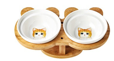 Elegant Ceramic Cat & Dog Bowl – Comfortable, Hygienic, Slip‑Resistant Feeding